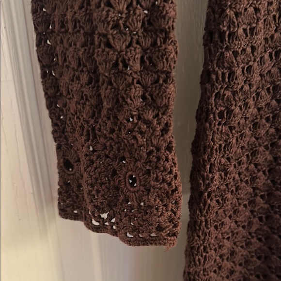 Michael Kors Elegant Brown Crochet Dress - Picture 6 of 15